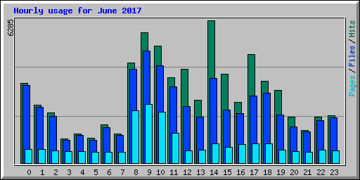 Hourly usage for June 2017